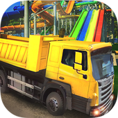 Water slide construction:  crane operator icon