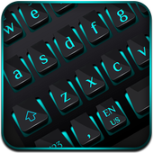 Black Blue Light Keyboard icon