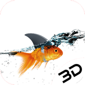 Shark Fins Goldfish Photo Live 3D Wallpaper icon