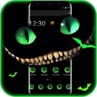 Dark Green Evil Smile Cat Theme