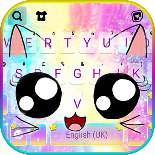 Cute Galaxy Cat Keyboard Background icon