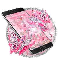 Sparkling Pink Butterfly Diamond Theme on 9Apps