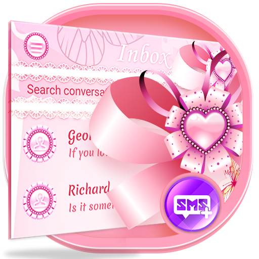 Pink SMS Messenger Theme icon