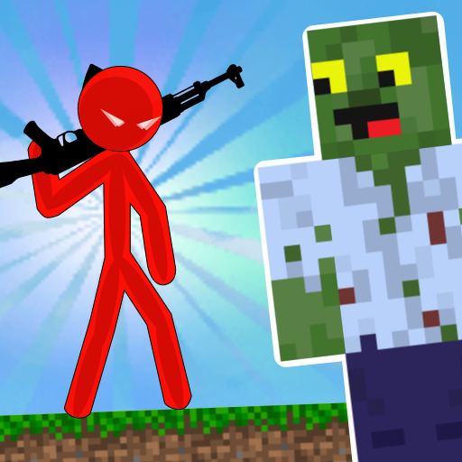 Red stick vs zombie icon