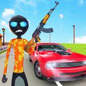 Stickman Crime simulator: Real stickman games icon