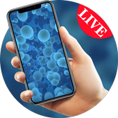 Blue tech ball bright live wallpaper أيقونة