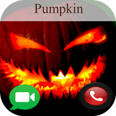 video call from evil Pumpkin Prank icon
