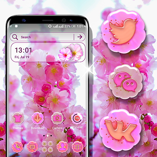 Cherry Blossom Launcher Theme icon