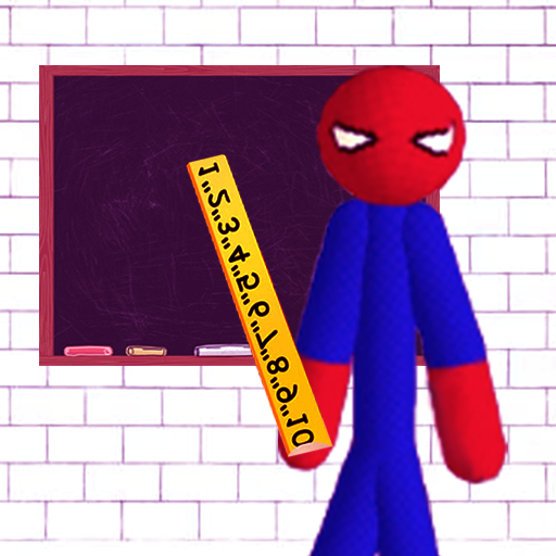 Blue Spider Math Teacher Stickman icon