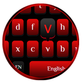 Modern Stylish Black Red Fusion Keyboard icon