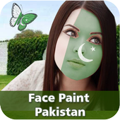 Pak Flag On Face, Independence Day Pak Flag Paint icon