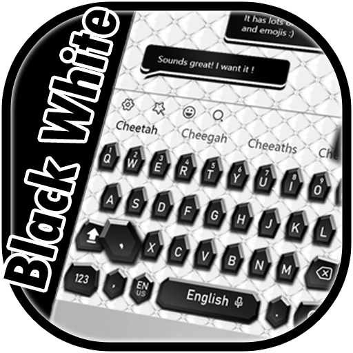 SMS Black White Keyboard icon