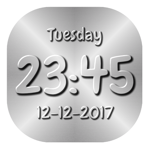 Carved Digital Clock Live Wallpaper 3D with photo icon