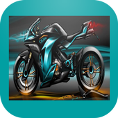 Motorbike race biker icon