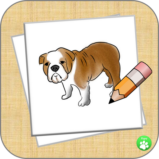 단계별로 개 단계를 그리는 방법 icon