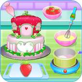 Olivia cooking strawberry cake
