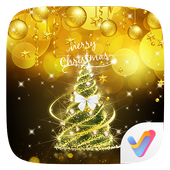 Golden Xmas Parallax V Launcher Theme icon