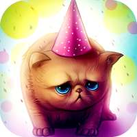 Birthday Cat : Cute Live wallpaper for Kids play