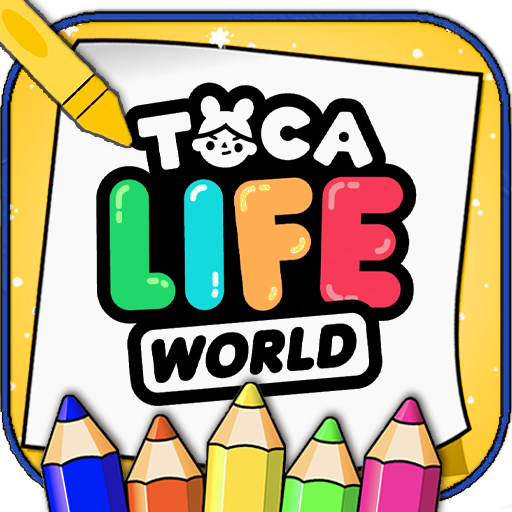 Toca Boca Life coloring word icon