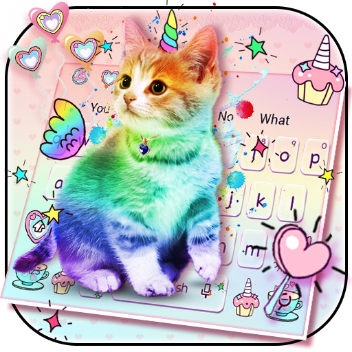 Colorful Unicorn Cat keyboard icon
