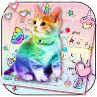 Colorful Unicorn Cat keyboard