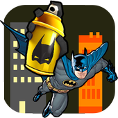 Manhattan Subway Bat Superhero - man Run icon