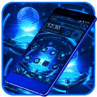 Tema Blue Tech Light on 9Apps