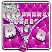 Passion Salmon Zipper Keyboard Theme أيقونة