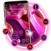 Pink Liquid Flow Launcher Theme on 9Apps