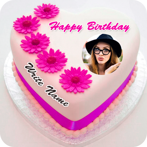Name Photo On Birthday Cake icon