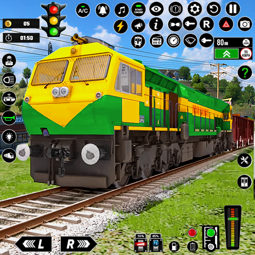 Indian Train Driving Train 3D icon