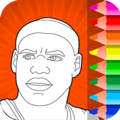 NBA Basketball Coloring Pages Game أيقونة