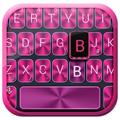 Silver Pink Metal Keyboard Theme icon