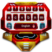 3D Red Technology Robotics Keyboard Theme icon