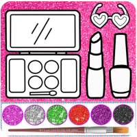 Glitter beauty coloring and drawing