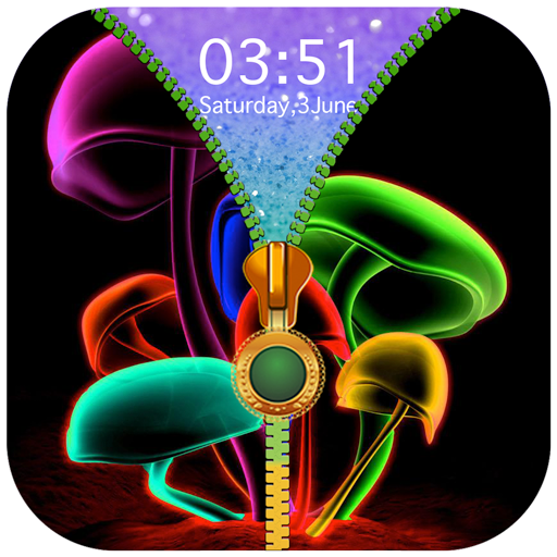 Neon Zipper Lock Screen icon