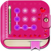 Secret diary with lock icon