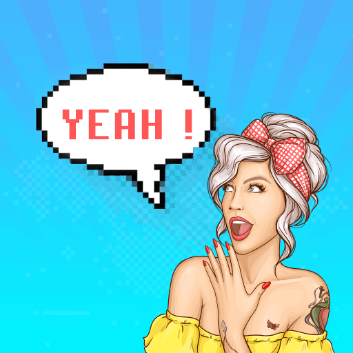 Pixel Art Speech Bubble for Comics Creation icon