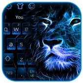 Blue Flame Lion Keyboard Theme icon