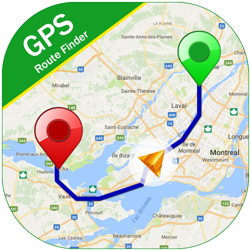 GPS Route Finder Live Street View &amp; Map Direction icon