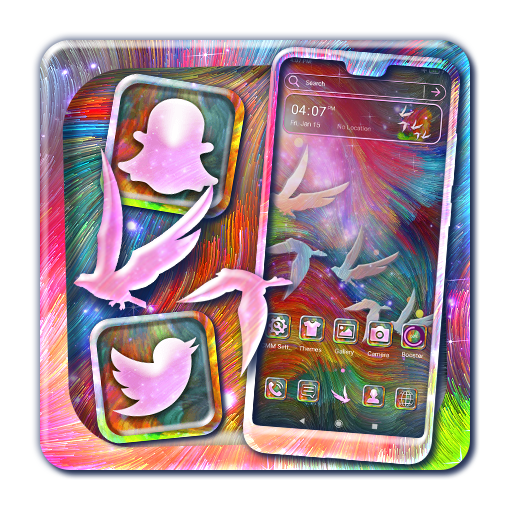 Hippie Galaxy Bird Launcher Theme icon