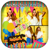 Happy Birthday Photo Collage Maker icon