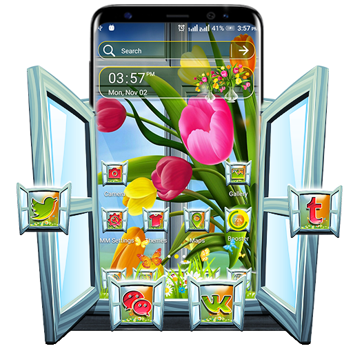 Tulip Flower Theme Launcher icon