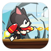 flying cat chase monster icon