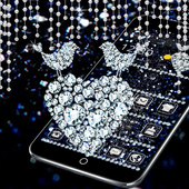 Glitter Diamond Love Pigeons Pendants Theme icon