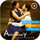 Anniversary Video Status Maker - romantic lover icon