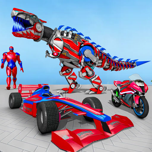 Flying Dino Robot Car Game icon
