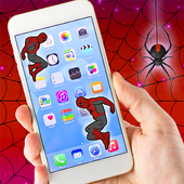 Climbing Spiderman on the screen joke icon