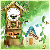 ikon Clock Live Wallpaper-Free