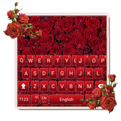 Giltter Red rose keyboard أيقونة